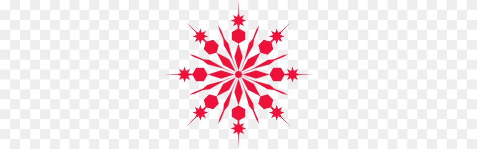 Red Snowflake Clip Art, Outdoors, Nature, Pattern, Floral Design Png