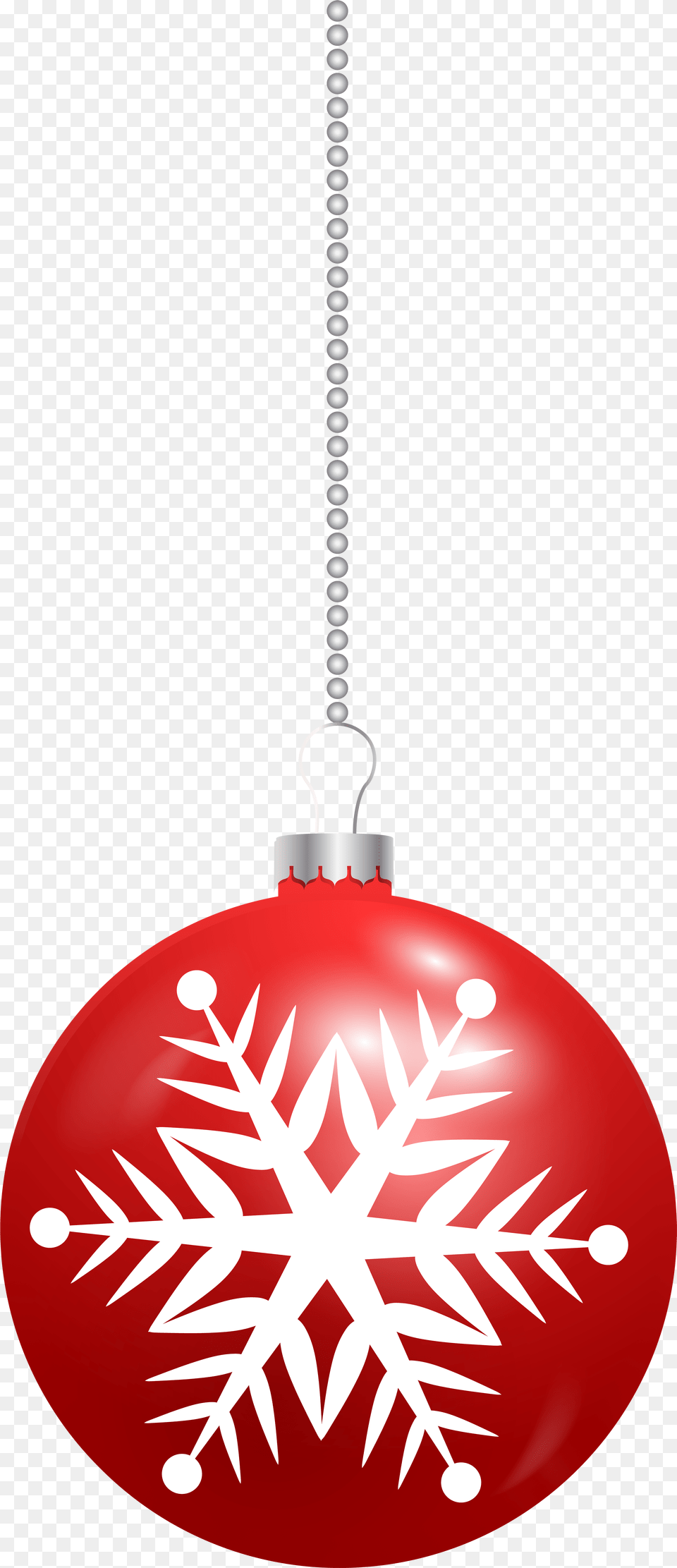 Red Snowflake Files Christmas Ball Ornament Clip Art Red, Accessories, Jewelry, Necklace Png Image