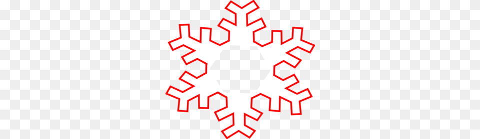 Red Snowflake Outline Clip Art, First Aid, Nature, Outdoors, Snow Free Transparent Png