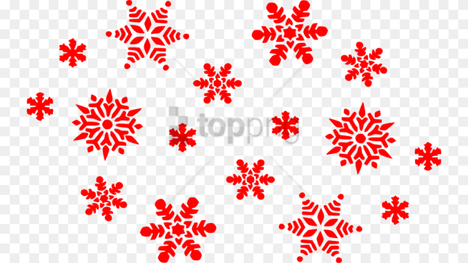 Red Snowflakes Images Background, Art, Floral Design, Pattern, Graphics Png Image