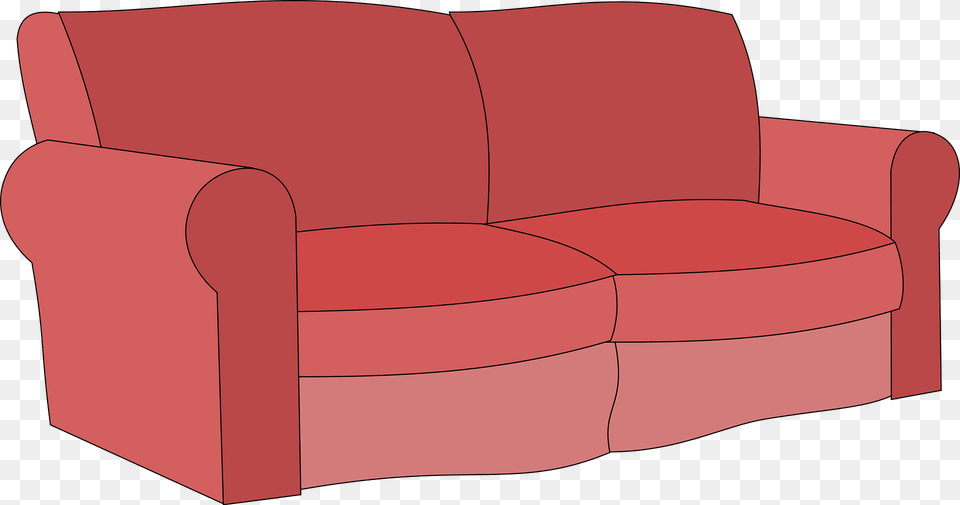 Red Sofa Clipart, Couch, Furniture, Chair, Armchair Png Image