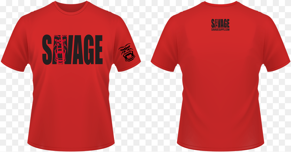Red Soft Material T Shirt With Black Savage Lettering Liverpool Home Kit 2015, Clothing, T-shirt Png Image