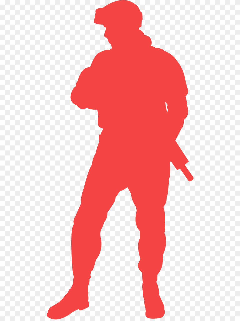 Red Soldier Silhouette, Adult, Male, Man, Person Free Png