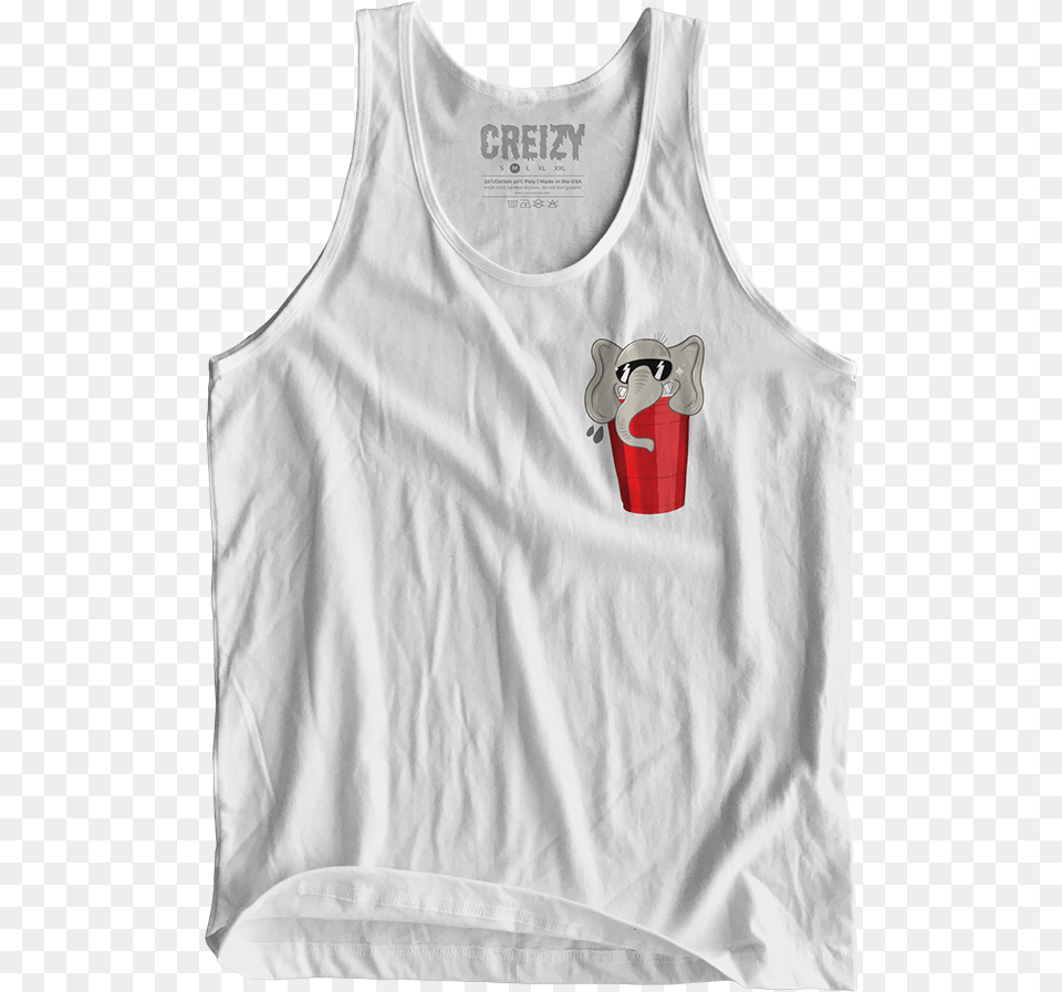 Red Solo Cup Elephant Tank Top Yellow Champion Tank Top, Clothing, Tank Top, Undershirt, T-shirt Free Png