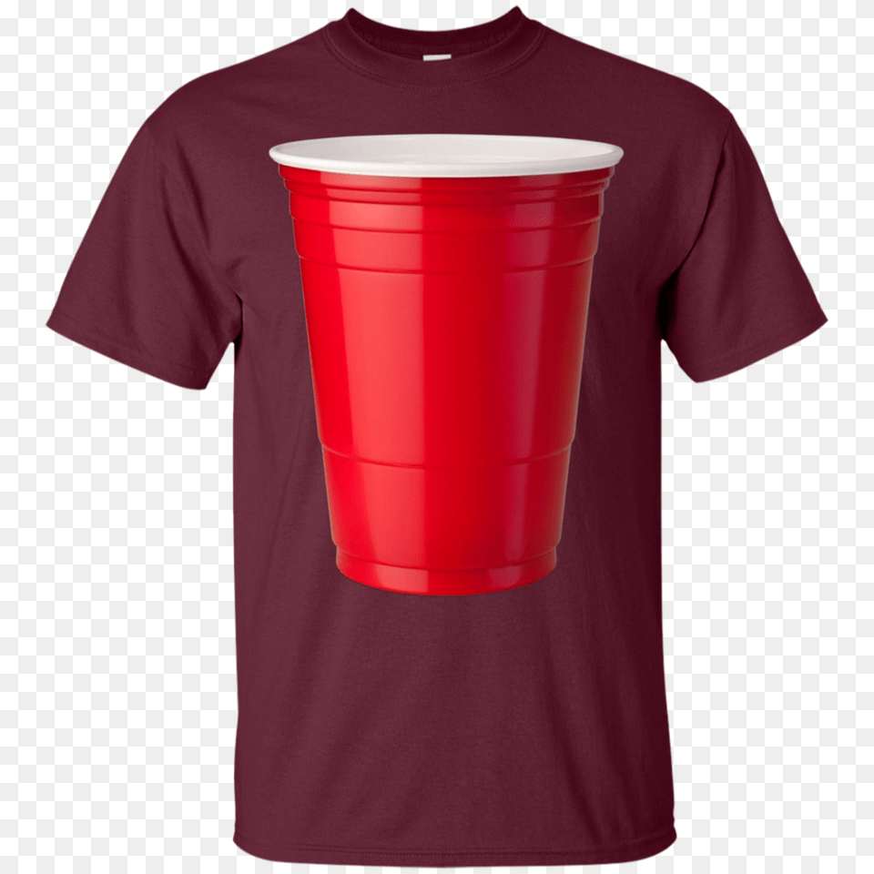 Red Solo Cup Party Beer Drinking, Clothing, T-shirt, Disposable Cup Png Image
