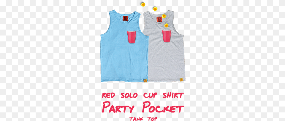 Red Solo Cup Shirt Vest, Clothing, Undershirt, Tank Top, T-shirt Free Transparent Png