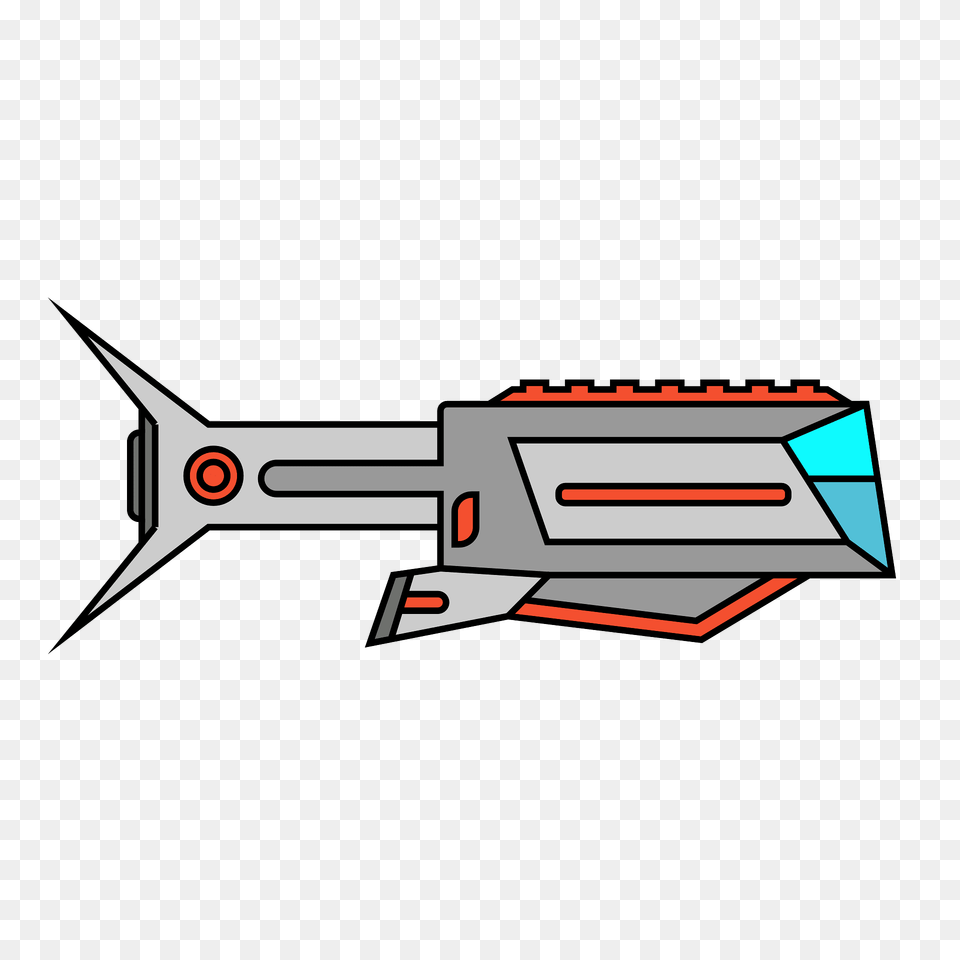 Red Spaceship Clipart, Ammunition, Missile, Weapon, Bulldozer Free Png Download