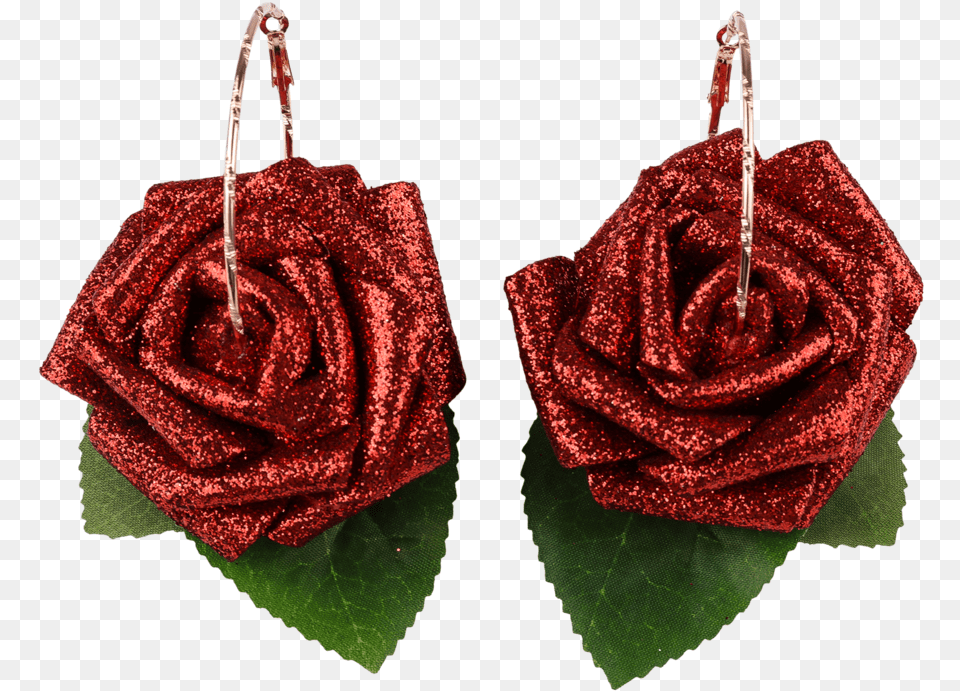 Red Sparkles Garden Roses, Accessories, Bag, Earring, Flower Free Transparent Png