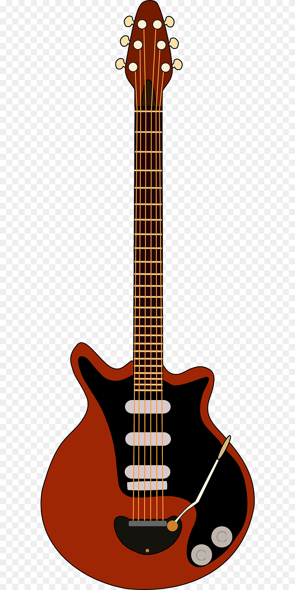 Red Special Guitar Clipart, Musical Instrument, Bass Guitar, Electric Guitar Free Png Download