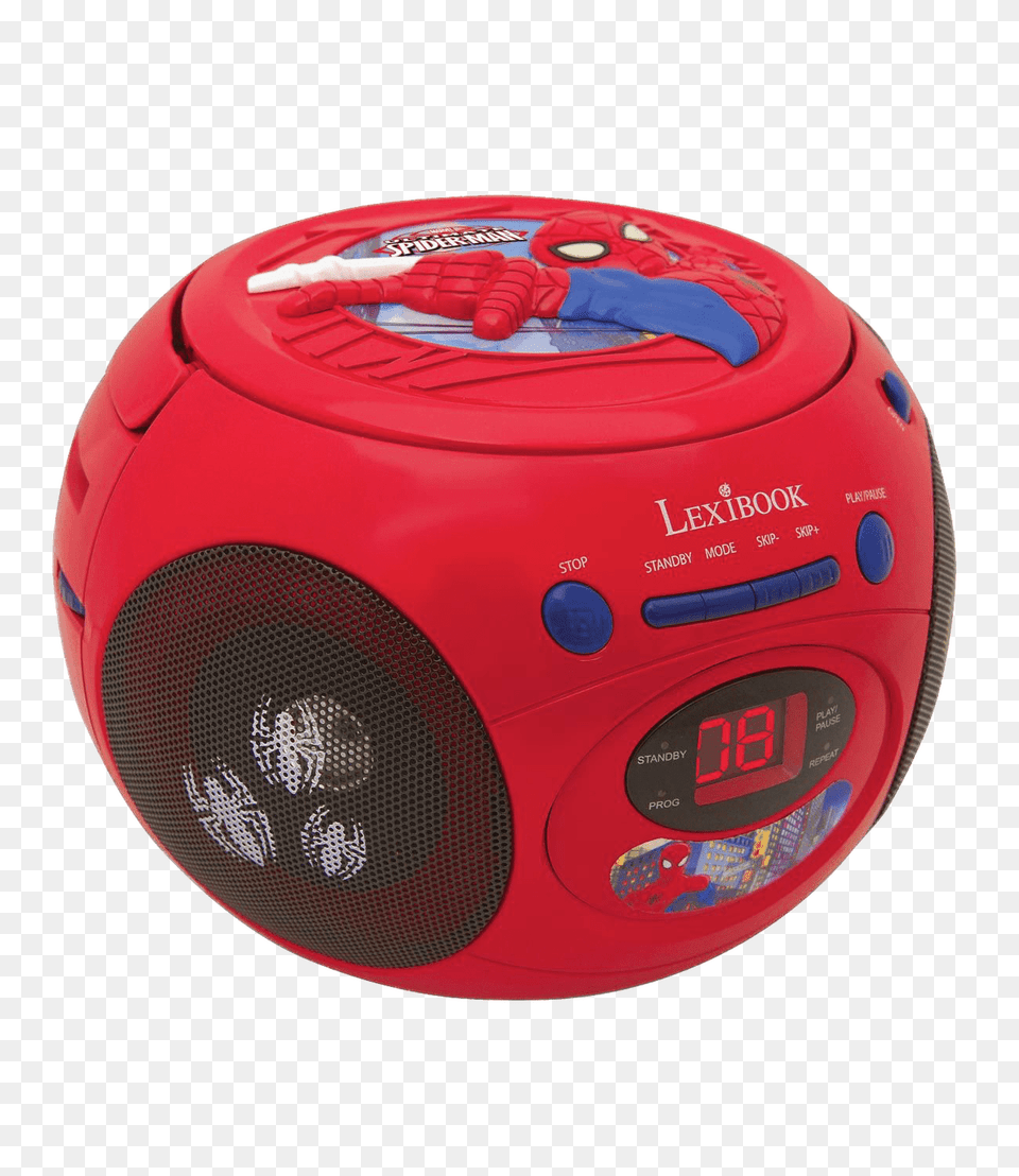 Red Spider Man Mini Boombox, Cd Player, Electronics, Tape Player Png