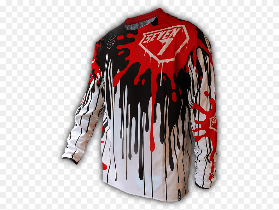 Red Splash, Clothing, Long Sleeve, Shirt, Sleeve Free Png