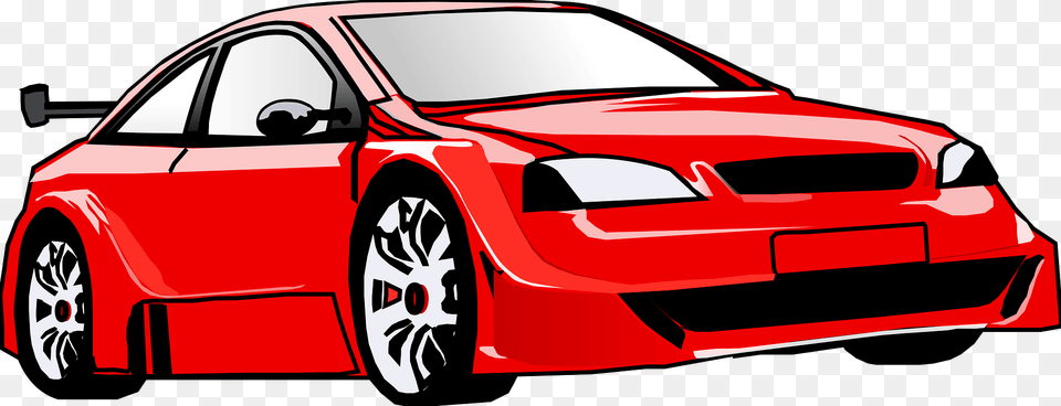 Red Sports Car Clipart, Alloy Wheel, Vehicle, Transportation, Tire Png Image