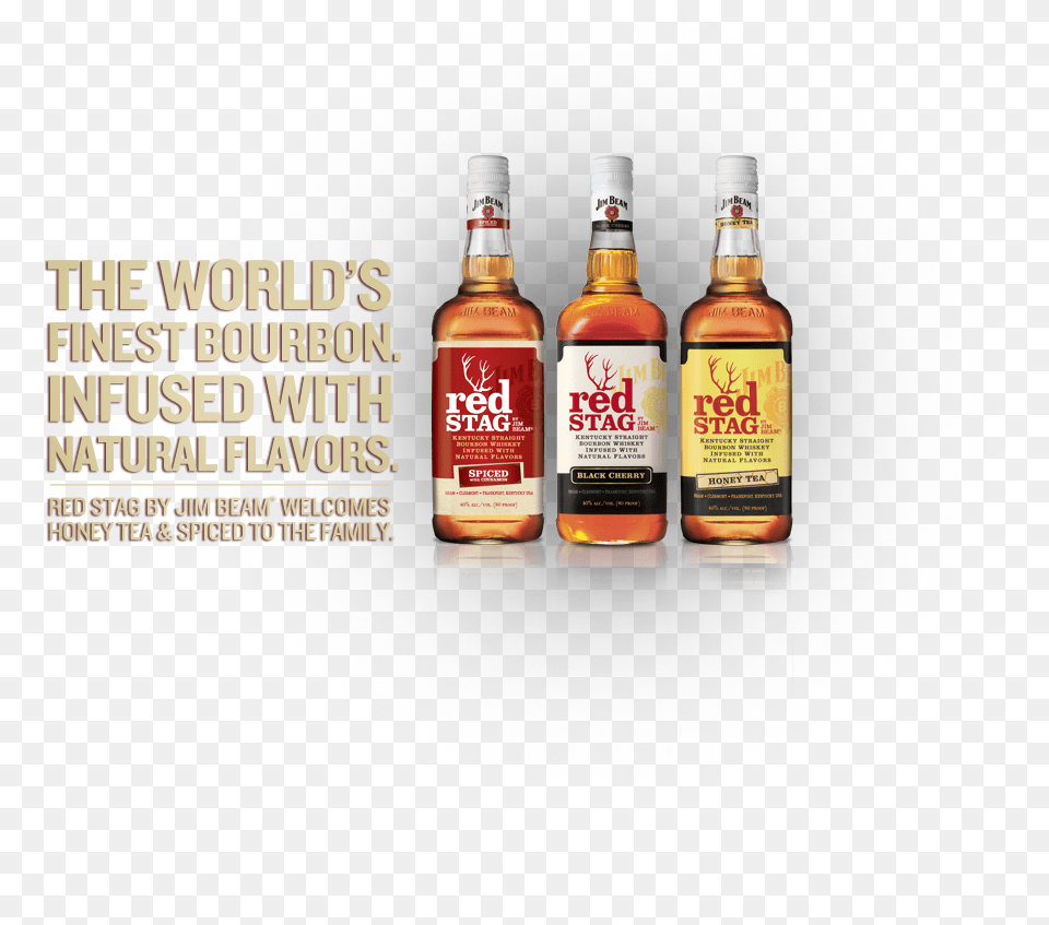 Red Stag Jim Beam, Alcohol, Beverage, Liquor, Whisky Free Png
