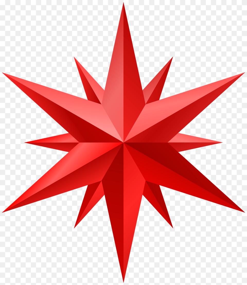 Red Star Clip, Leaf, Plant Png Image