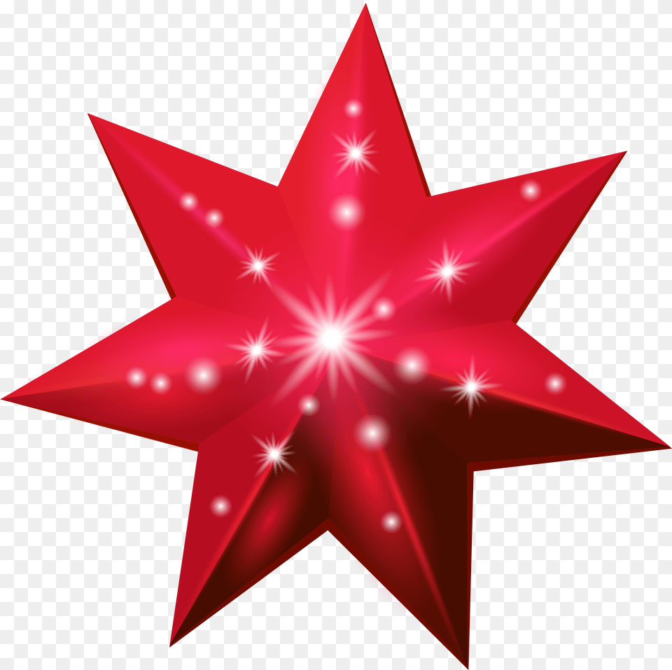 Red Star Deco Transparent Clip Art Gallery, Star Symbol, Symbol, Lighting Free Png Download