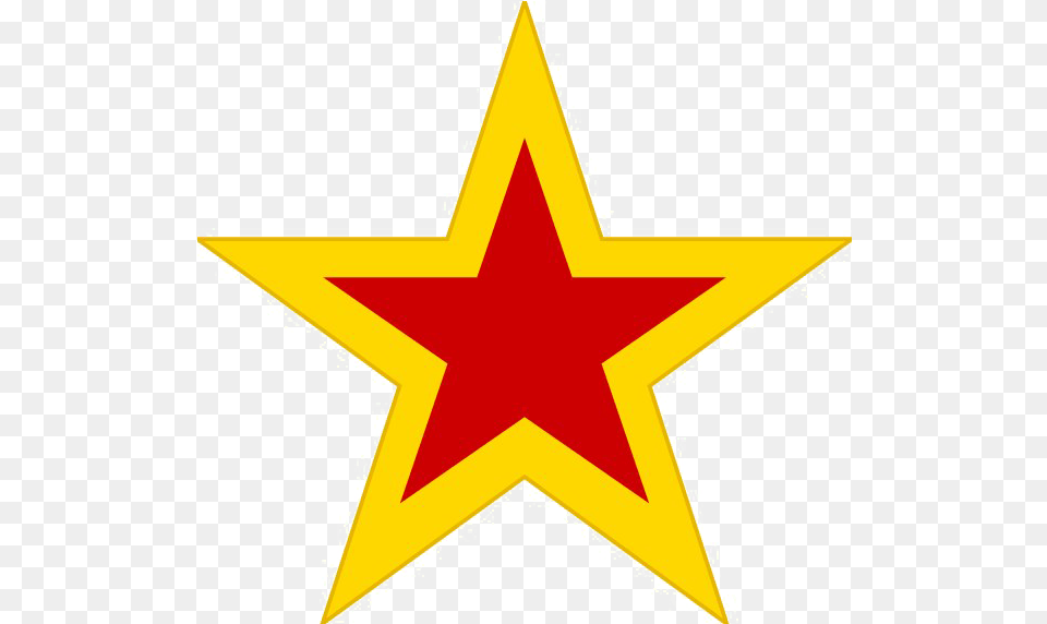 Red Star High Red Star On Yellow, Star Symbol, Symbol Png