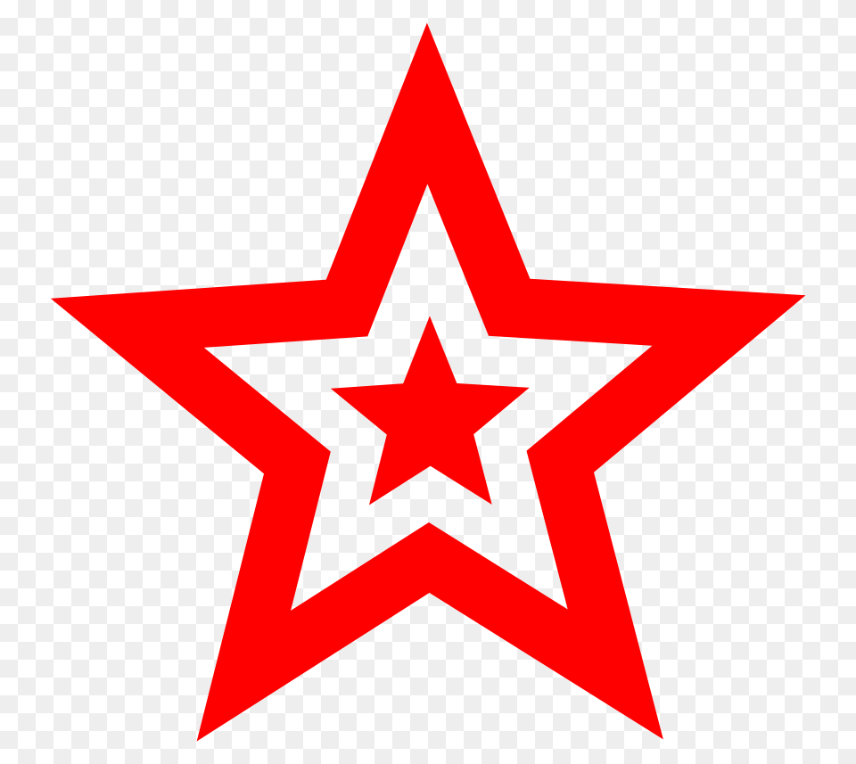 Red Star In Star Clip Arts For New Boards, Star Symbol, Symbol, Flag Png Image