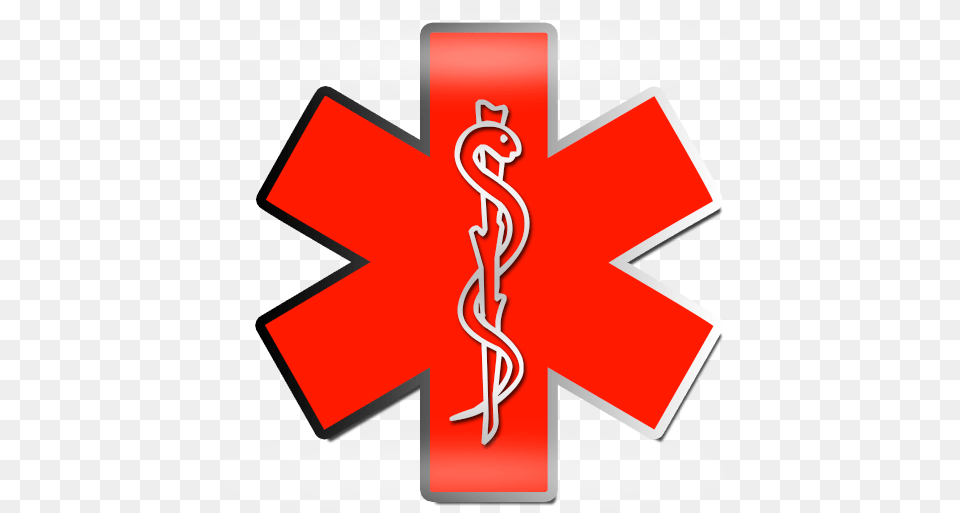 Red Star Of Life Clipart Ipharmdnet Logo First Aid Cross, Symbol, Emblem, Dynamite, Weapon Free Png