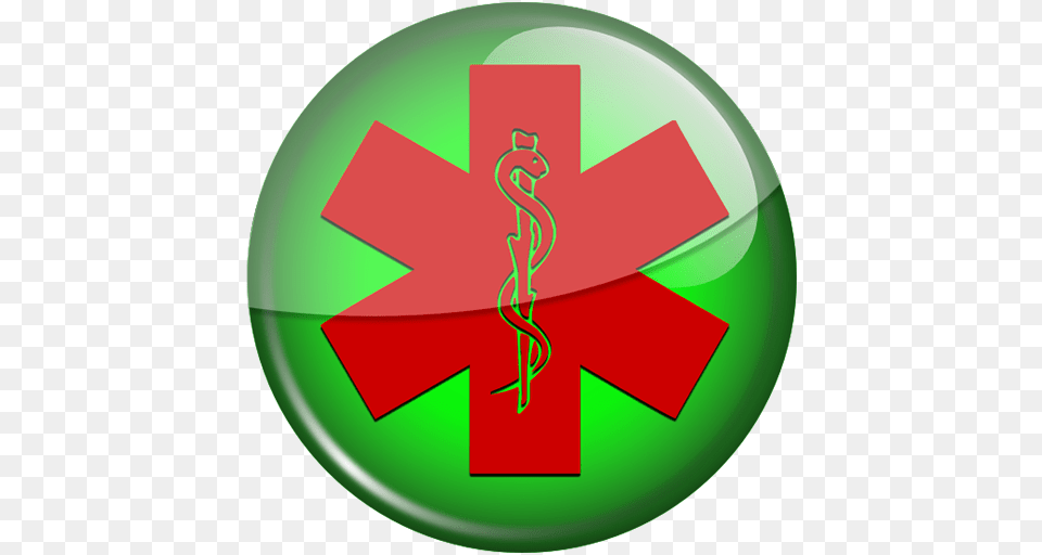 Red Star Of Life Green Button Clipart, Symbol, Logo, Recycling Symbol, Disk Png Image