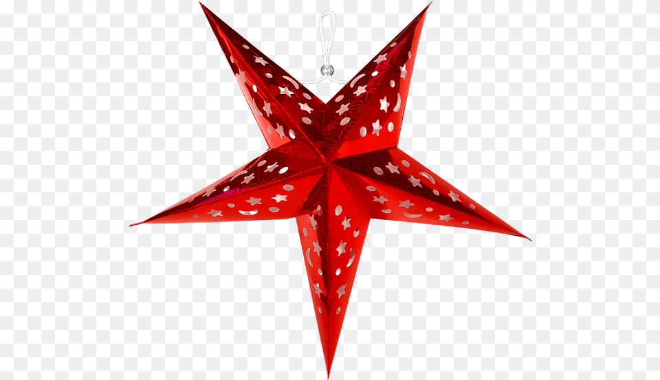 Red Star Paper Lanterns Gold Star Lantern, Star Symbol, Symbol, Animal, Bird Free Png Download