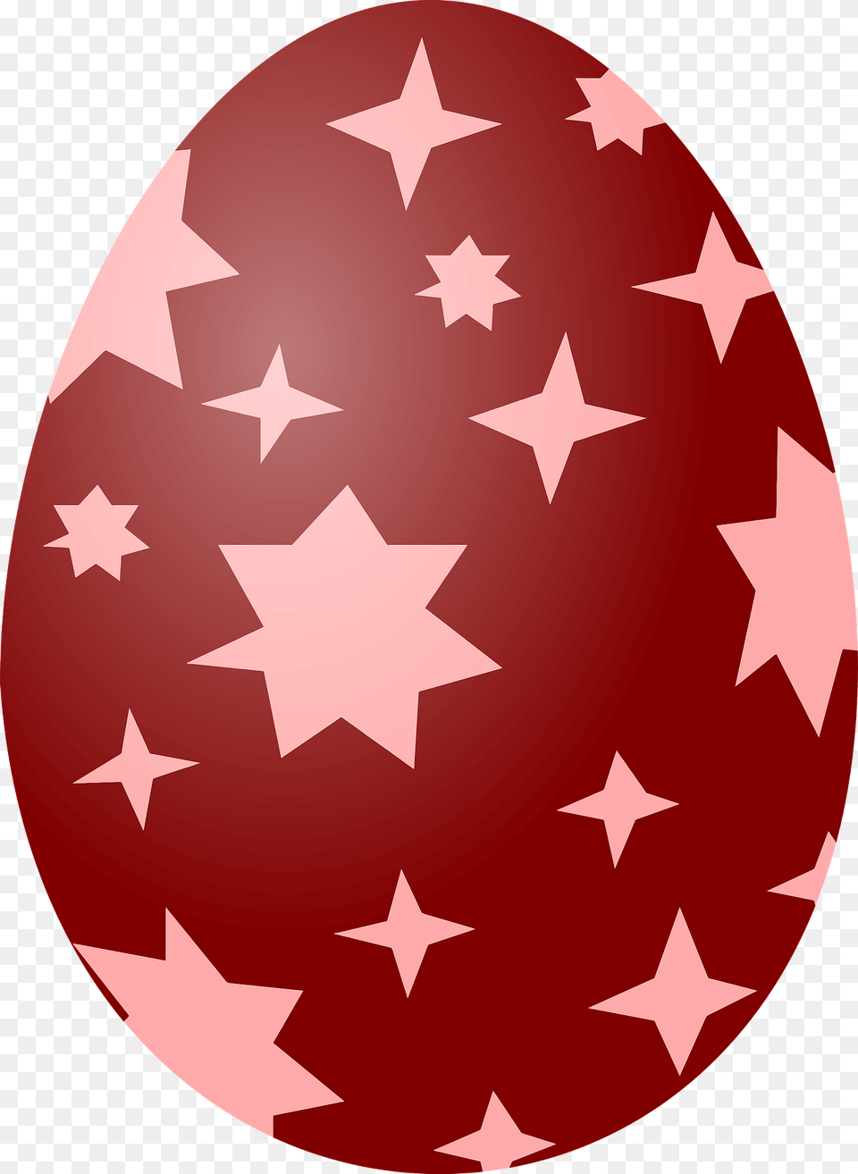 Red Starred Easter Egg Clipart, Food Free Transparent Png