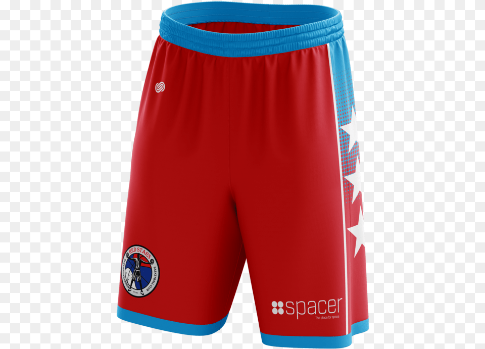 Red Stars Basketball Shorts Board Short, Clothing, Swimming Trunks Png
