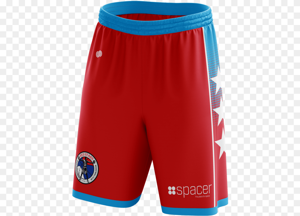 Red Stars Basketball Shorts Shorts, Clothing, Swimming Trunks Png Image