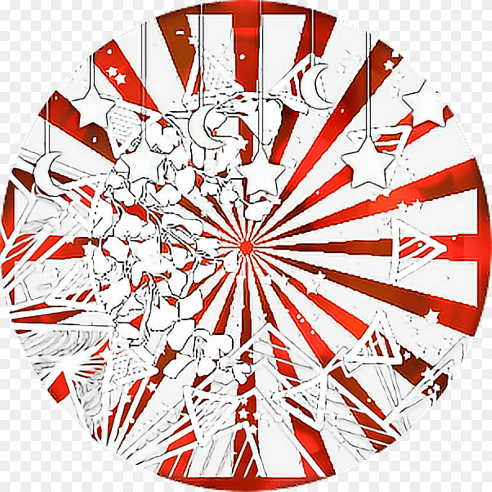 Red Stars Overlay Lines Sticker Overlays Star Circle, Art, Photography, Modern Art Free Transparent Png