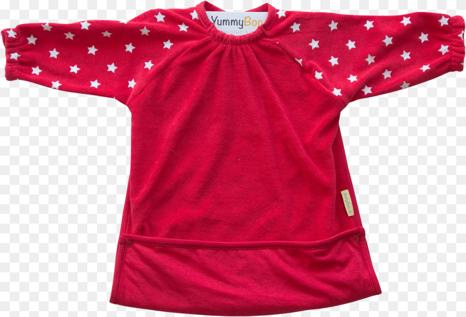 Red Stars Yummyboo Feeding Bib Polka Dot, Velvet, Blouse, Clothing Png