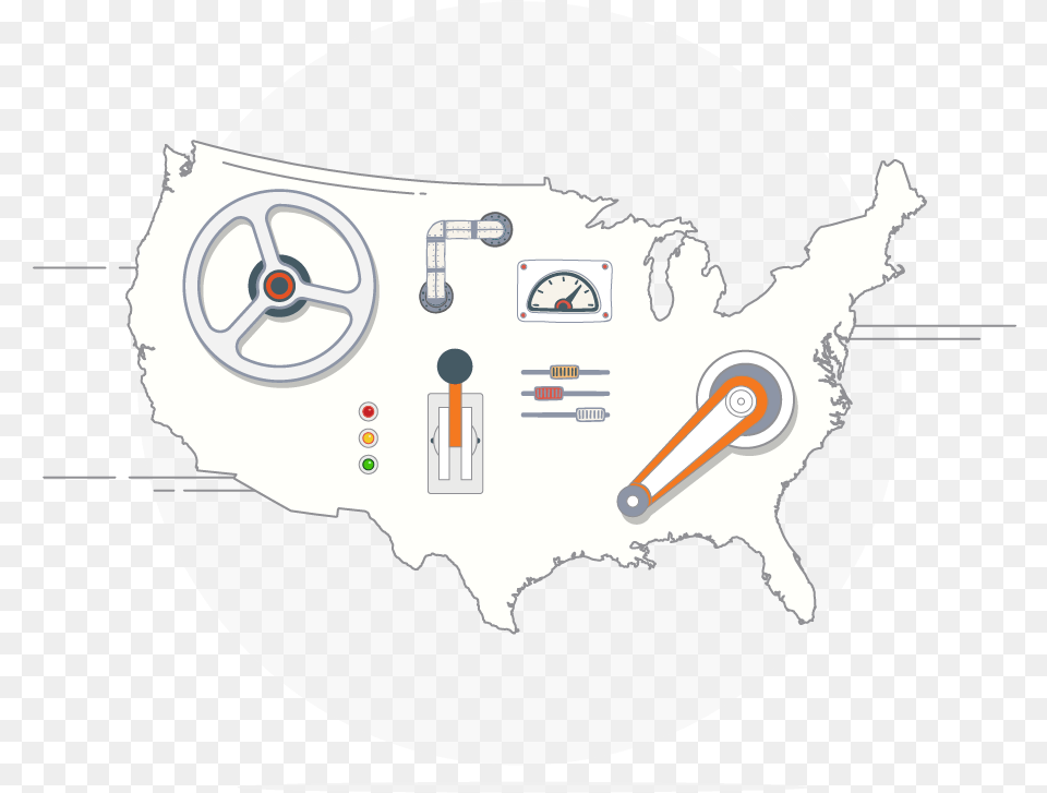 Red States With Blue Cities, Machine, Wheel, Chart, Plot Free Png