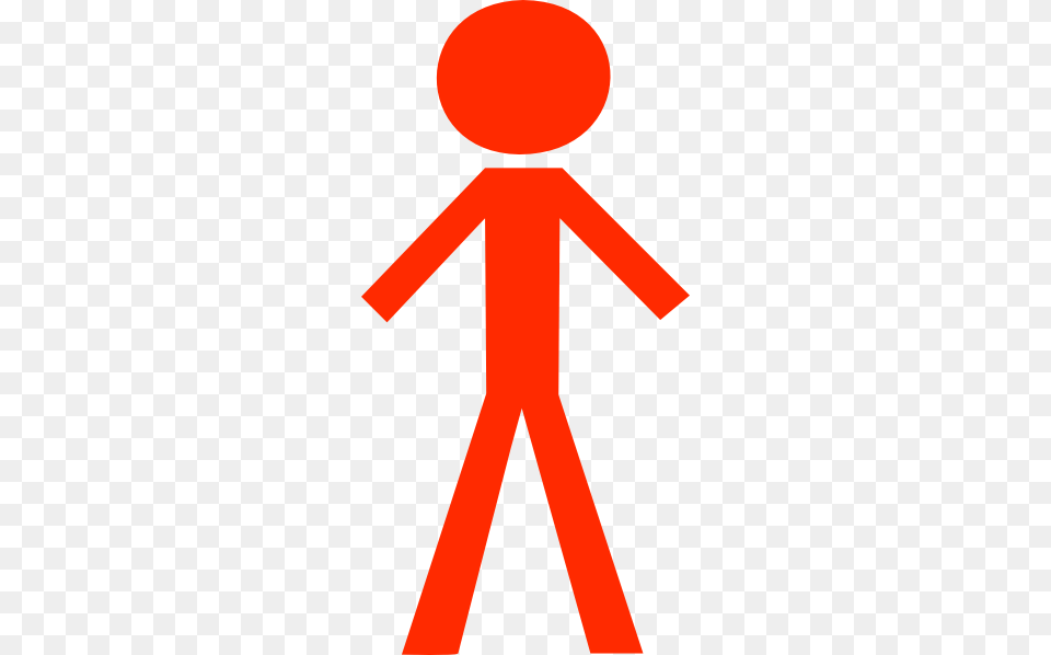 Red Stick Figure Clip Art, Sign, Symbol, Cross Png Image