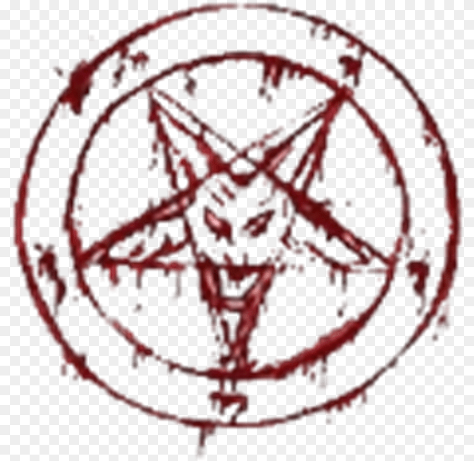 Red Sticker Satanic Pentagram, Plant, Symbol Free Png