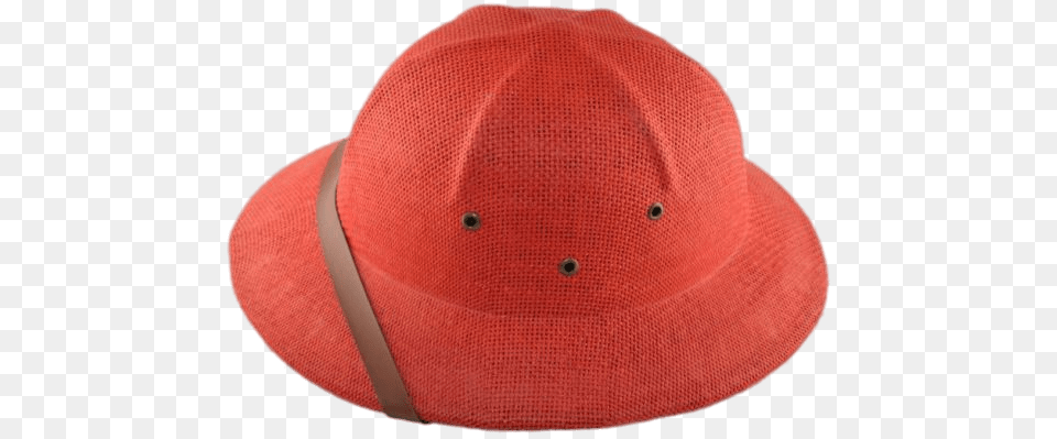 Red Straw Pith Helmet, Clothing, Hardhat, Hat, Sun Hat Png Image