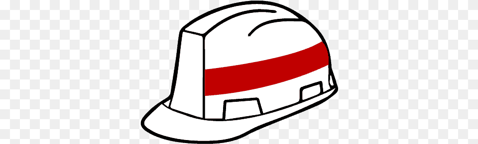Red Stripe Hat Membership White Hard Hat Drawing, Clothing, Hardhat, Helmet Free Png Download