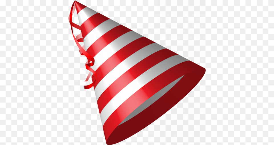 Red Striped Birthday Hat Cap Transparent Photo Red Birthday Hat, Clothing, Party Hat, Dynamite, Weapon Free Png