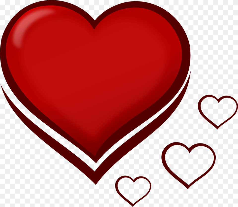 Red Stylised Heart With Smaller Hearts Clipart, Food, Ketchup Free Transparent Png