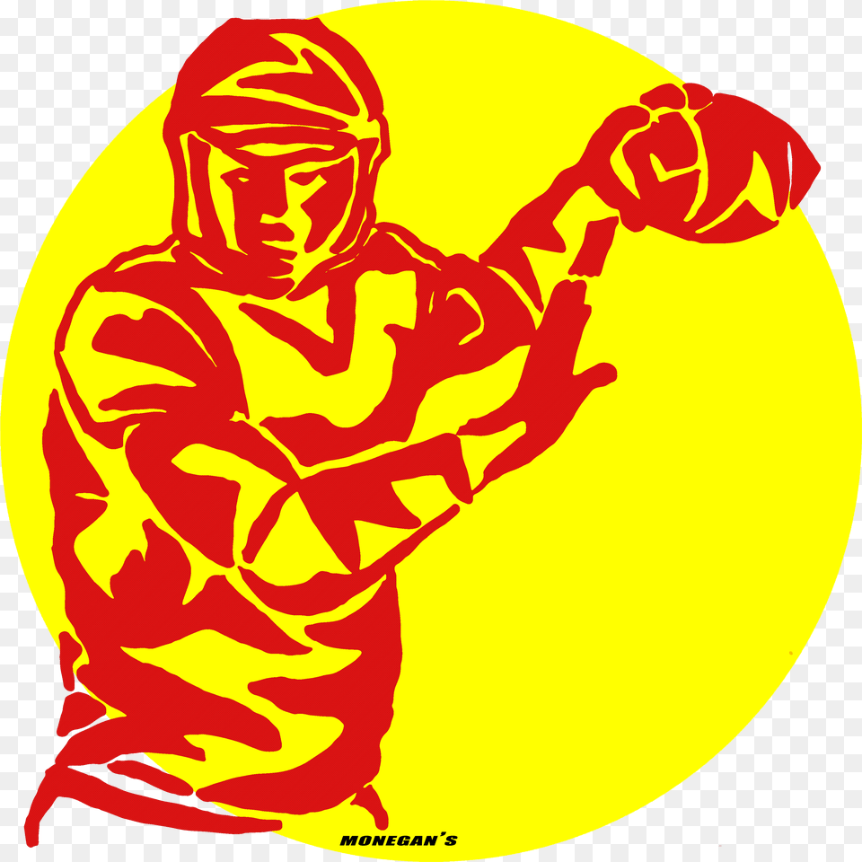 Red Sun Football Person, Animal, Bee, Face Png Image