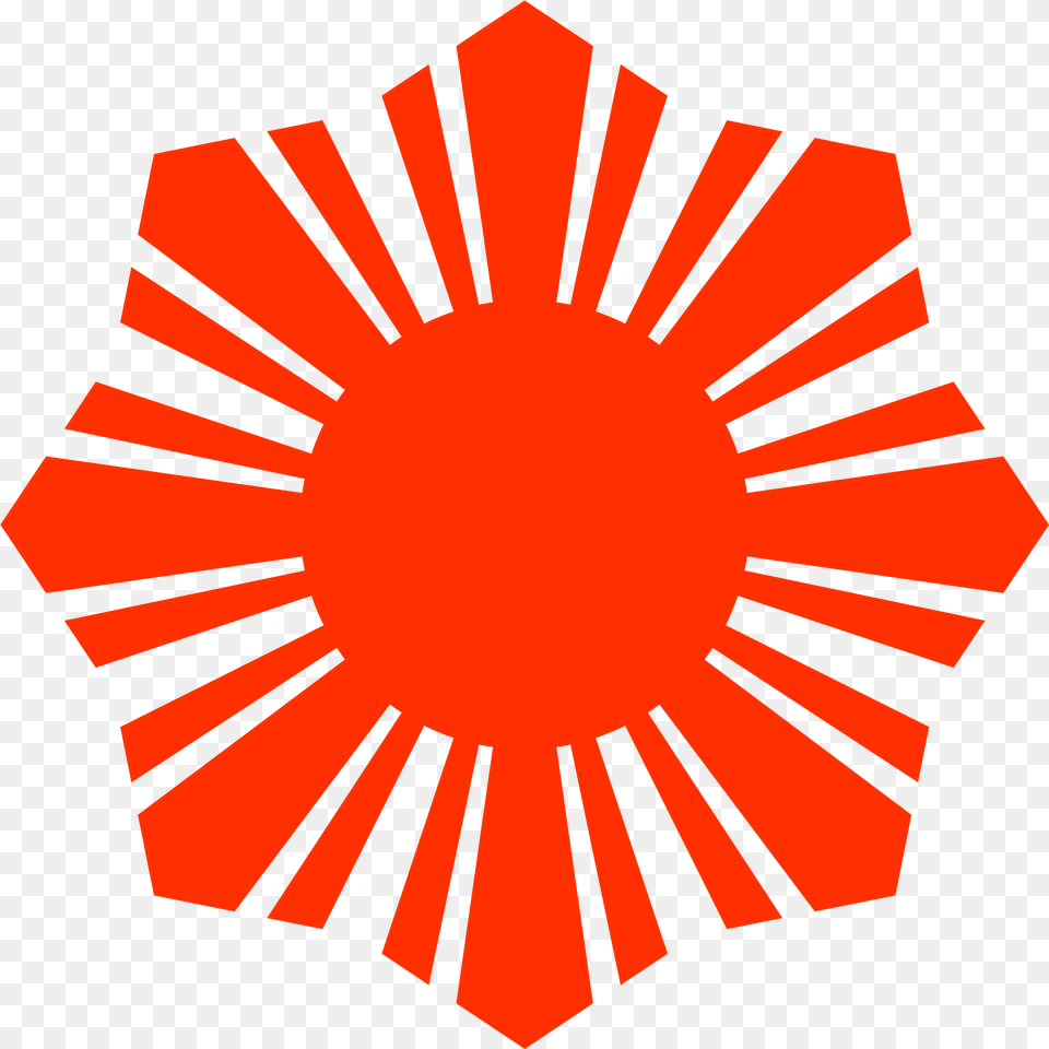 Red Sun Picture Stars Of The Philippine Flag, Logo, Person Free Png