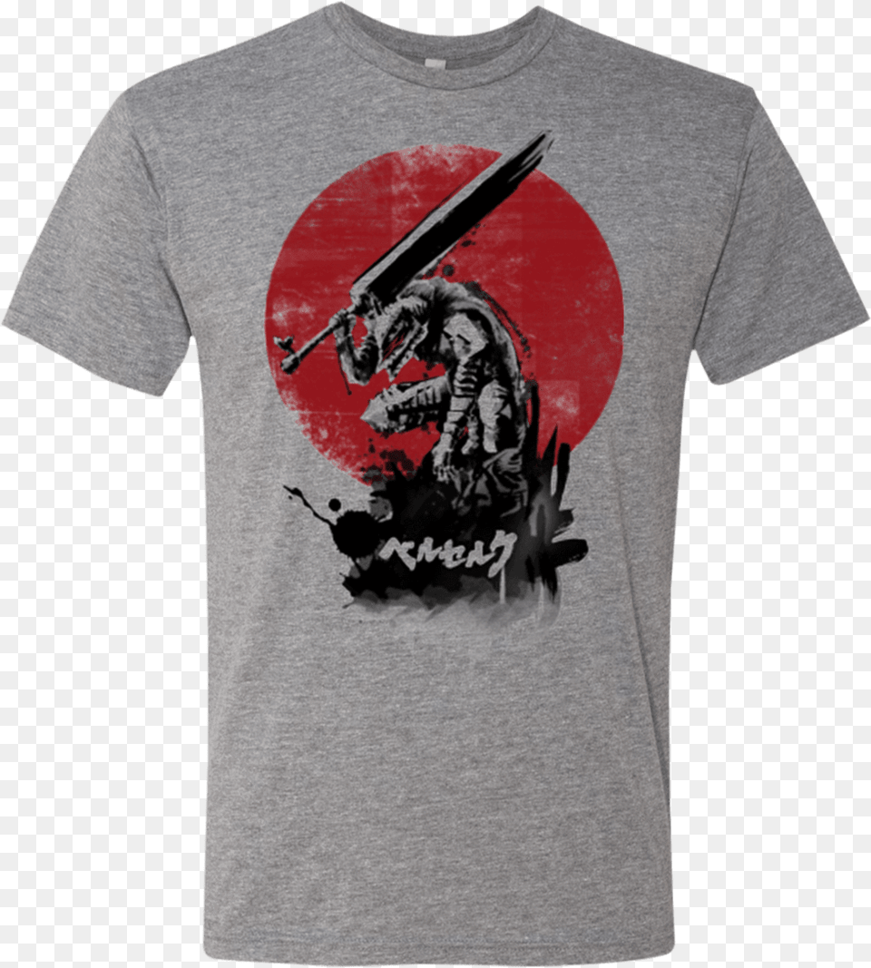 Red Sun Swordsman Men S Triblend T Shirt T Shirt, Clothing, T-shirt, Adult, Person Free Transparent Png