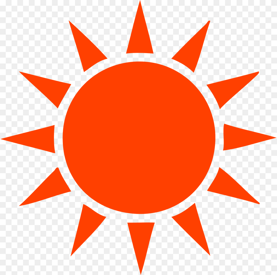 Red Sun With Rays Clipart, Nature, Outdoors, Sky, Logo Png