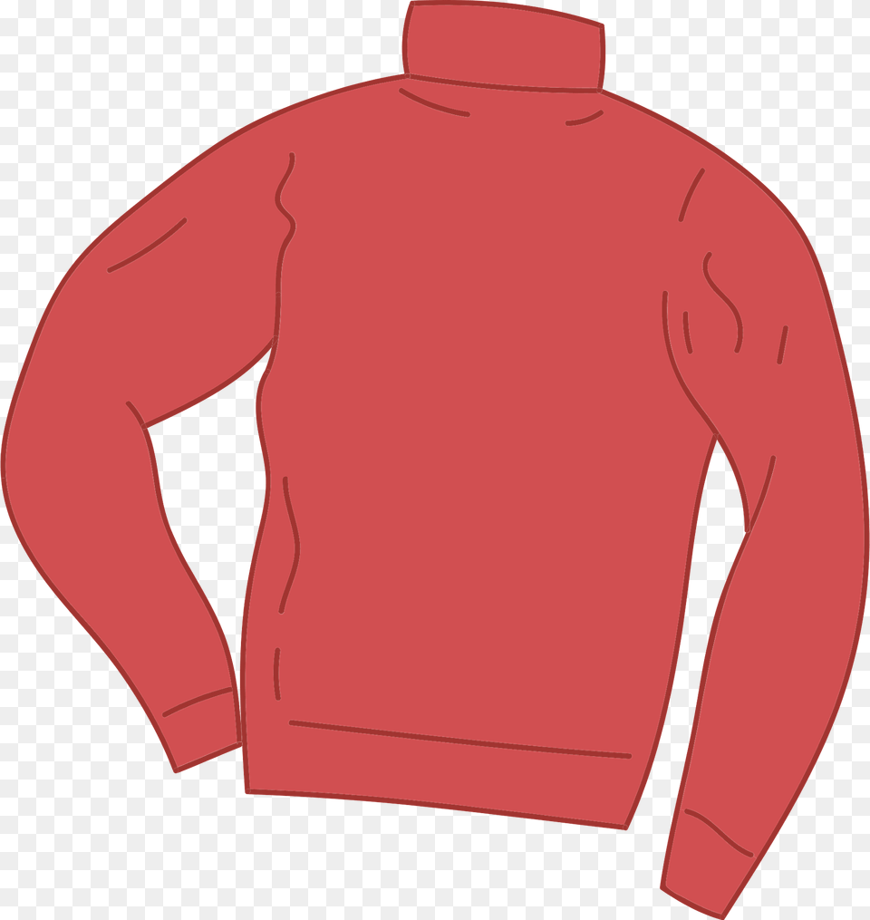 Red Sweater Clipart, Clothing, Knitwear, Sweatshirt, Fleece Free Png Download