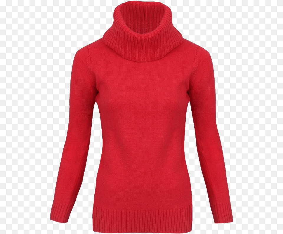 Red Sweater Transparent, Clothing, Knitwear, Sweatshirt Free Png Download