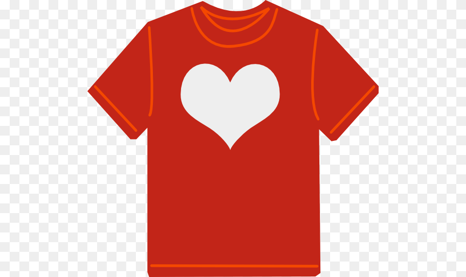 Red T Shirt Clip Art, Clothing, T-shirt, Heart, Symbol Png