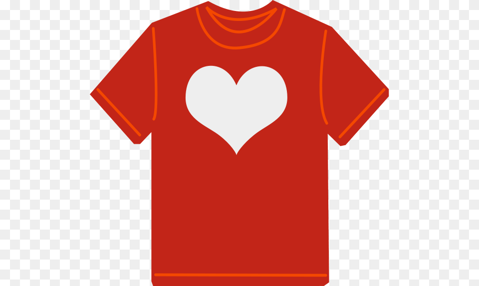 Red T Shirt Clip Arts For Web, Clothing, T-shirt, Heart, Symbol Free Png Download