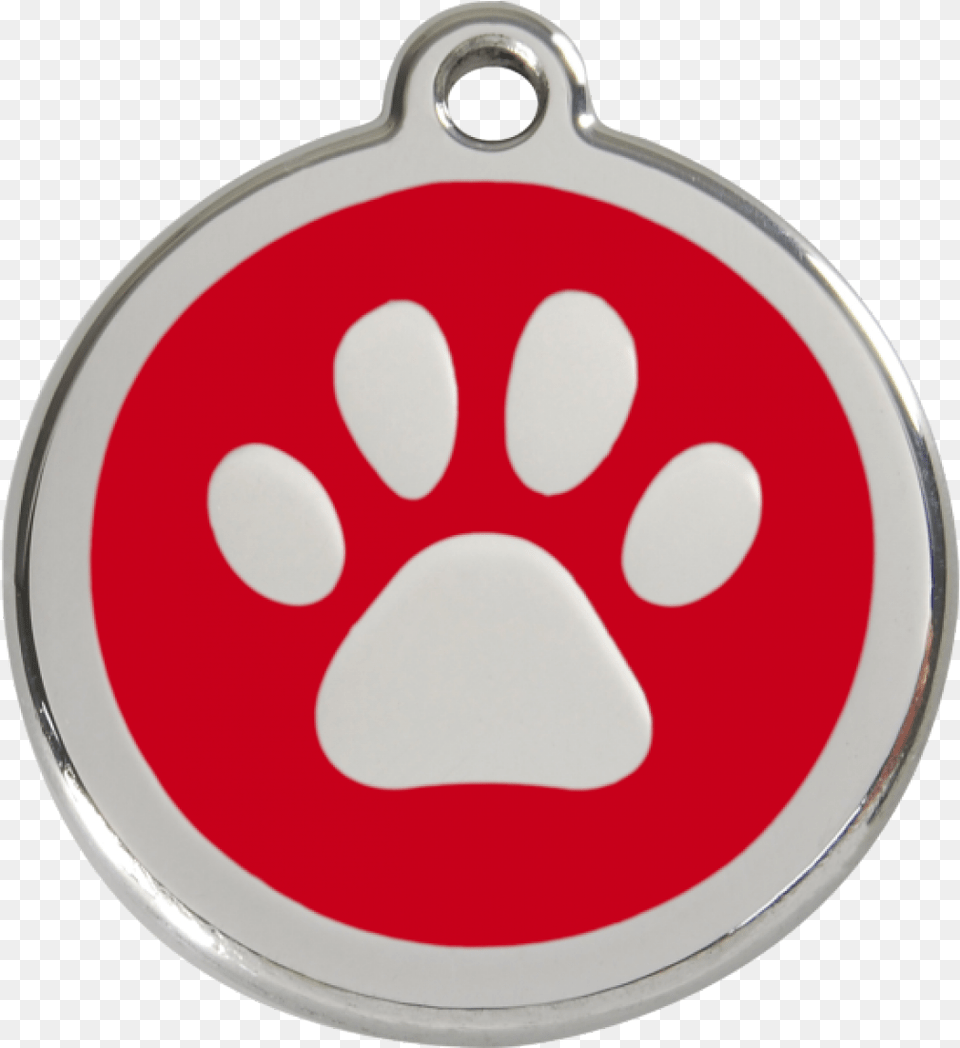 Red Tag On Dog Paw, Accessories, Pendant Png Image