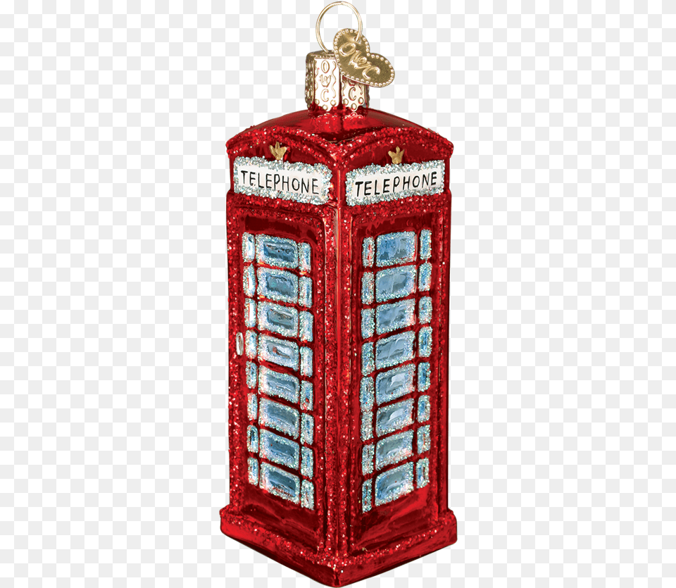 Red Telephone Booth Ornament Christmas Day Png Image