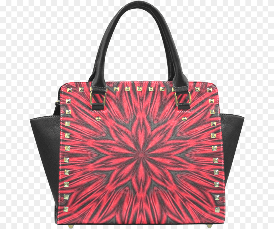 Red Tiger Stripes Rivet Shoulder Handbag Handbag, Accessories, Bag, Purse, Tote Bag Png Image