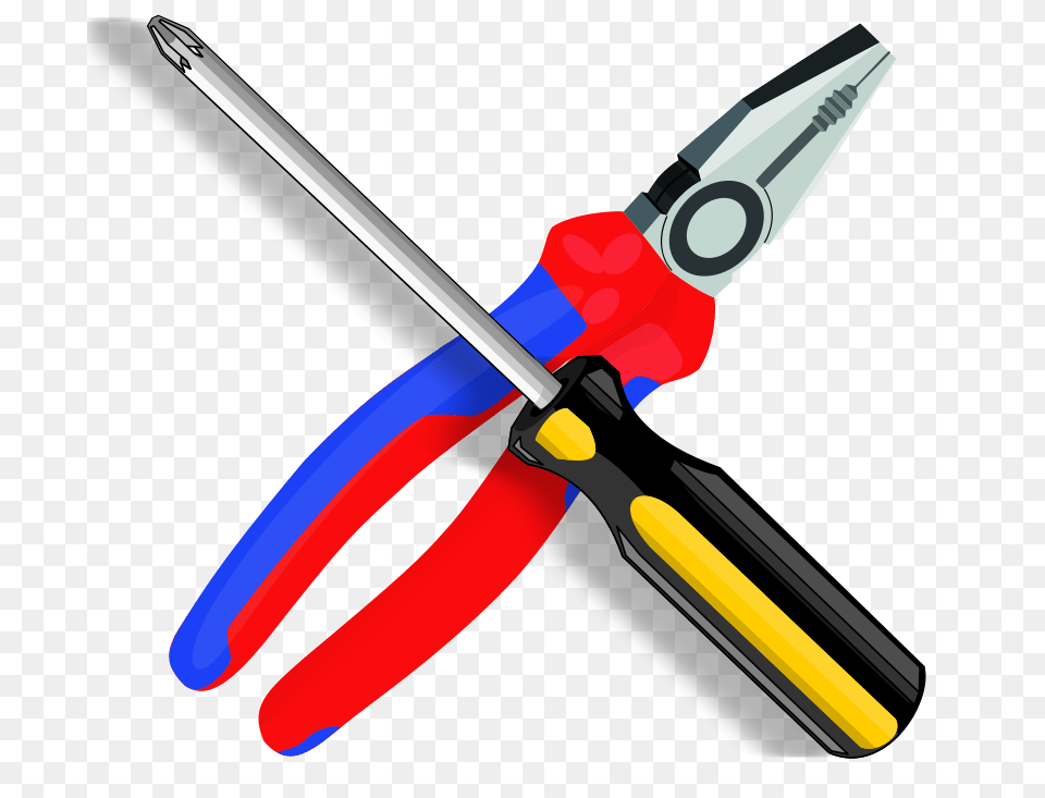Red Toolbox Clip Art Download, Device, Screwdriver, Tool, Pliers Png