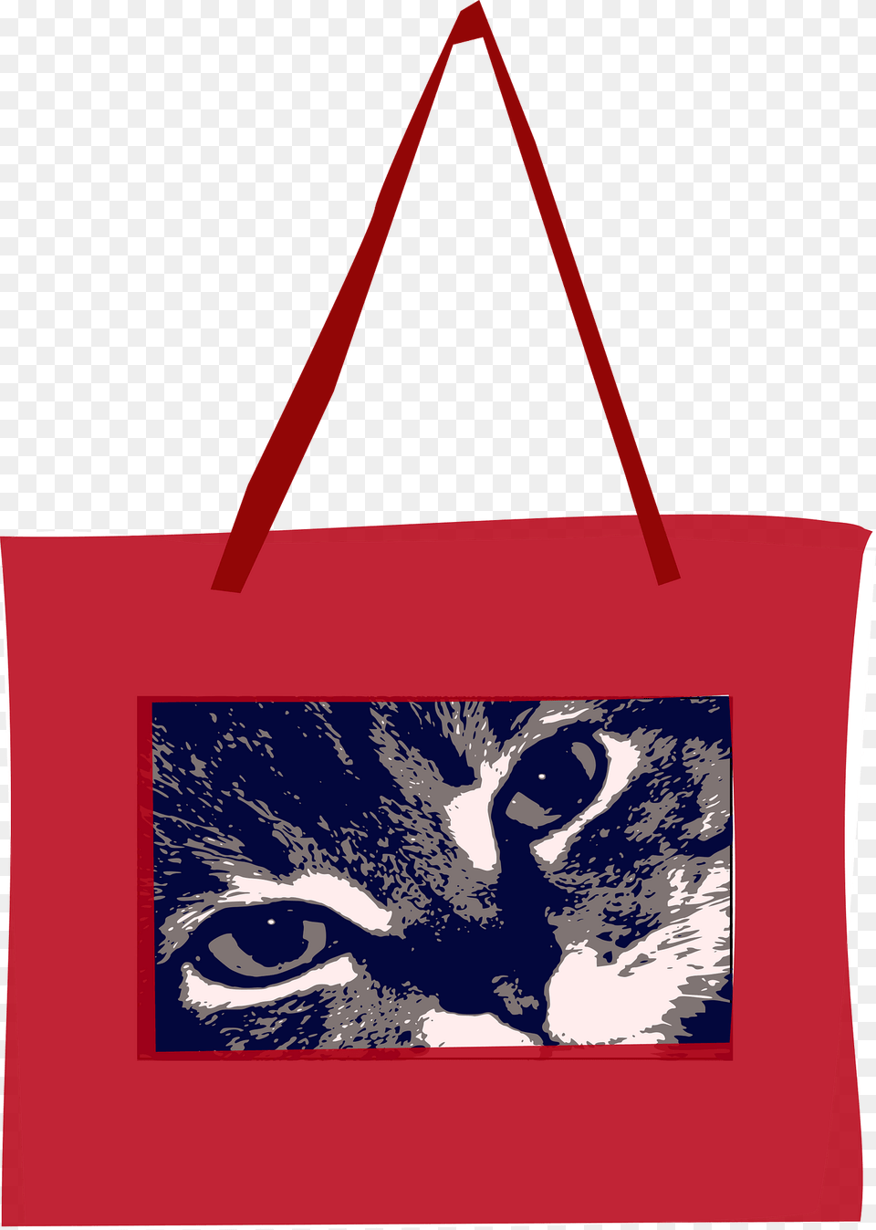 Red Tote Bag With Kitty Design Clipart, Accessories, Handbag, Tote Bag, Purse Png