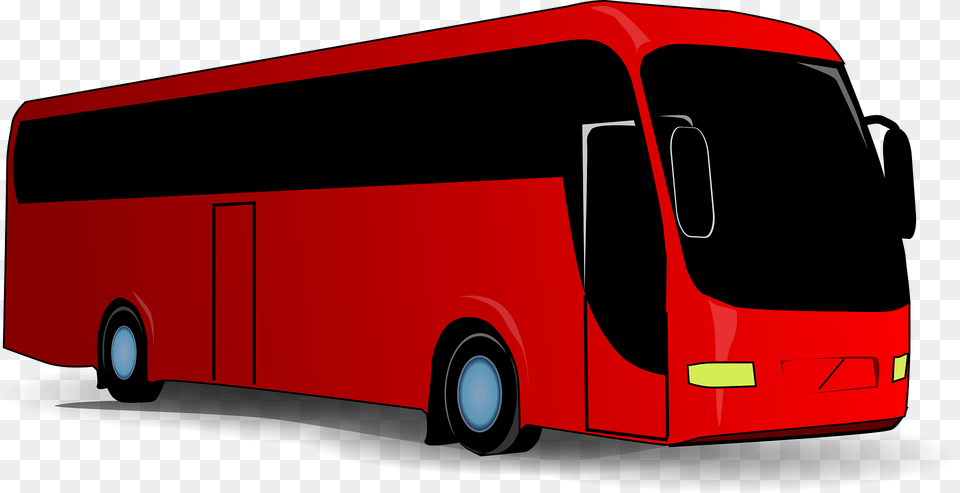 Red Tour Bus Clipart, Transportation, Vehicle, Tour Bus, Double Decker Bus Free Png